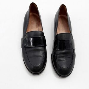 Madewell Elin Loafer Leather Slip-On Flat Shoes Black E0208 size 8